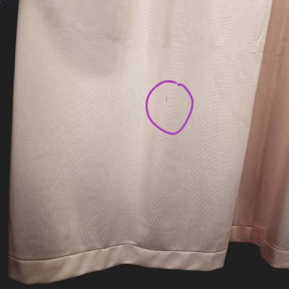 Shadowline Night Gown Sm Maxi Peach Pink Nylon Flower Embroidery Yoke Satin flaw - Picture 11 of 15